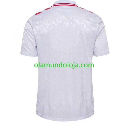 Camisola Dinamarca Homem Equipamento Segundo Euro 2024 Manga Curta